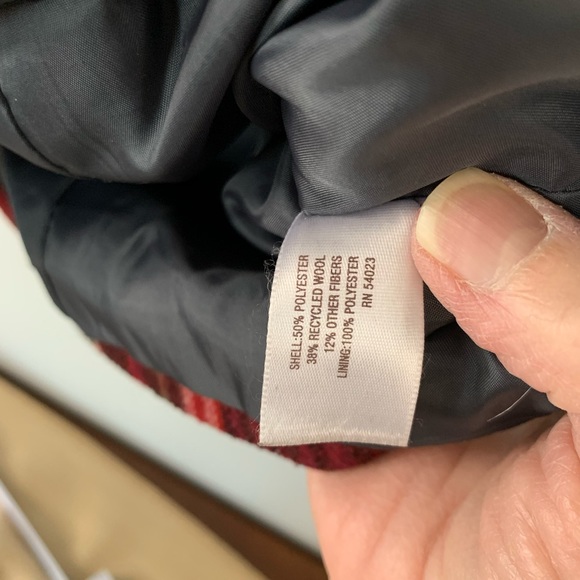 Old Navy Vibrant Plaid Pea Coat - Picture 9 of 9